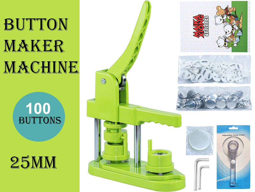 Button maker machine badge alignment mould