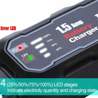 Thumbnail for Car Battery Charger 12V 1500mA Smart Battery Charger - The Shopsite
