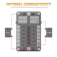 Thumbnail for 12 Circuit Negative Bus Blade Fuse Block