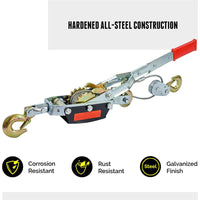 Thumbnail for Cable Winch Wire Power Puller 2T / 4000lb - The Shopsite