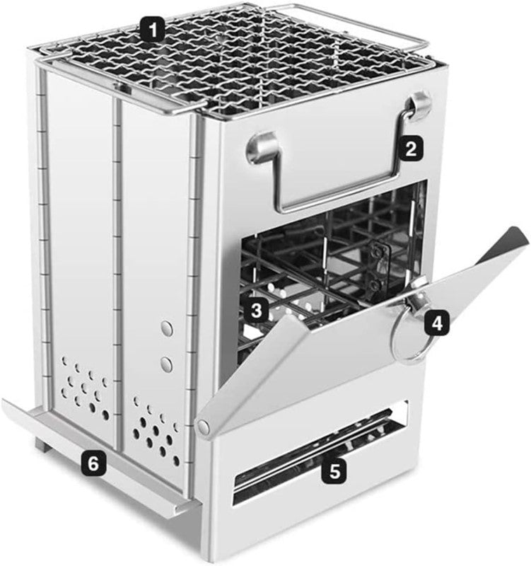 Camping Stove Camp Wood BBQ Grill