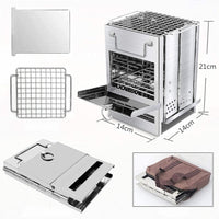 Thumbnail for Camping Stove Camp Wood BBQ Grill