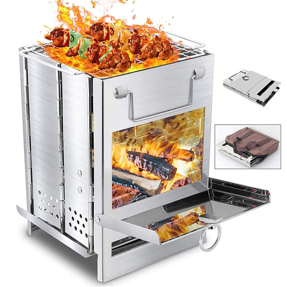 Camping Stove Camp Wood BBQ Grill