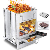 Thumbnail for Camping Stove Camp Wood BBQ Grill