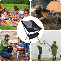 Thumbnail for Camping Chair/Outdoor Folding Chair-Black