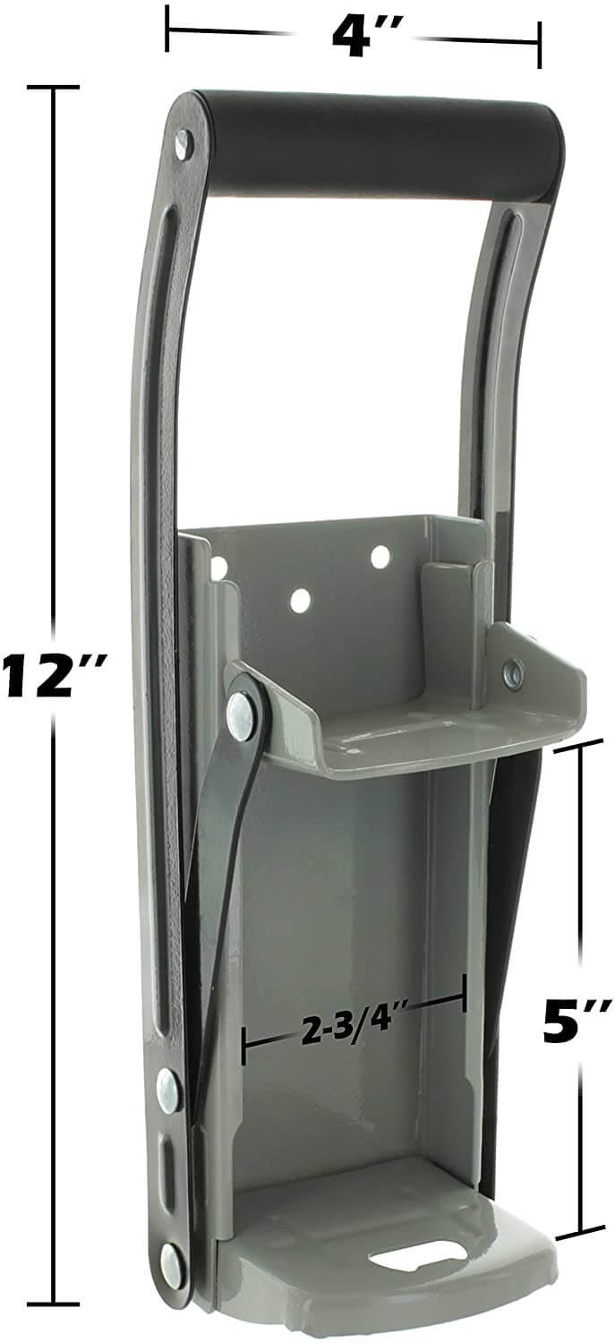 Can crusher mounted on kitchen wall