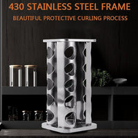 Thumbnail for Spice Rack Stand Carousel Rotating Glass Round 20 Jars