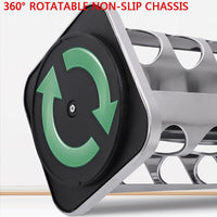 Thumbnail for Spice Rack Stand Carousel Rotating Glass Round 20 Jars