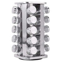 Thumbnail for Spice Rack Stand Carousel Rotating Glass Round 20 Jars - The Shopsite