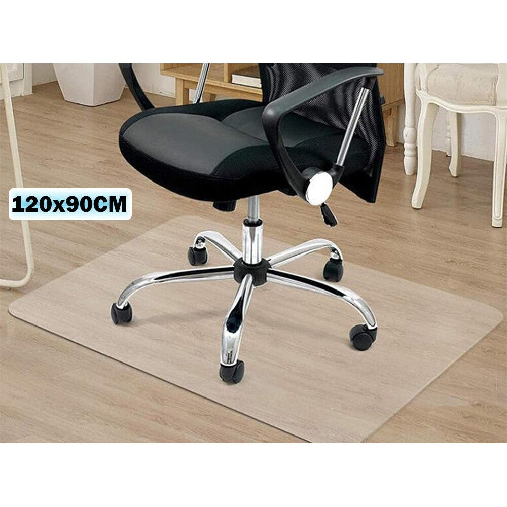 Chair mat on stone floor in office
