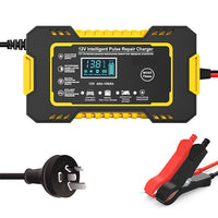 Thumbnail for Battery charger showing output and safety specifications