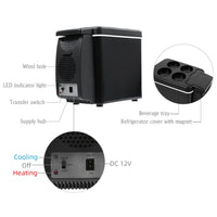 Thumbnail for 12V Portable Car Fridge Camping Car Fridge 6L
