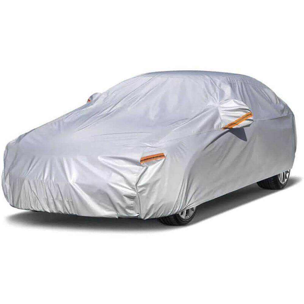 Car cover folded for storage