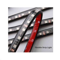 Thumbnail for Car Led Lights Car Led Strip Lights 4Pcs Car Rgb Led Drl Strip Light Car Auto Remote Control Interior