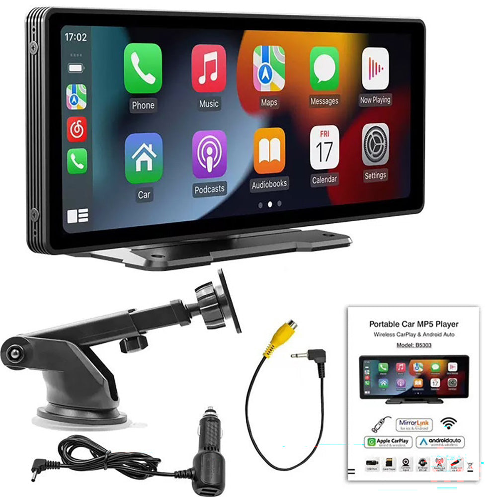 Car stereo player with included mounting bracket
