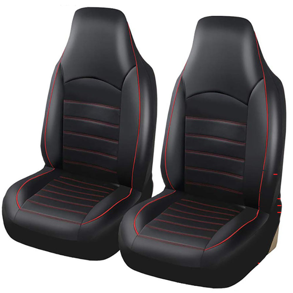 Car seat cover black with red accents front seats