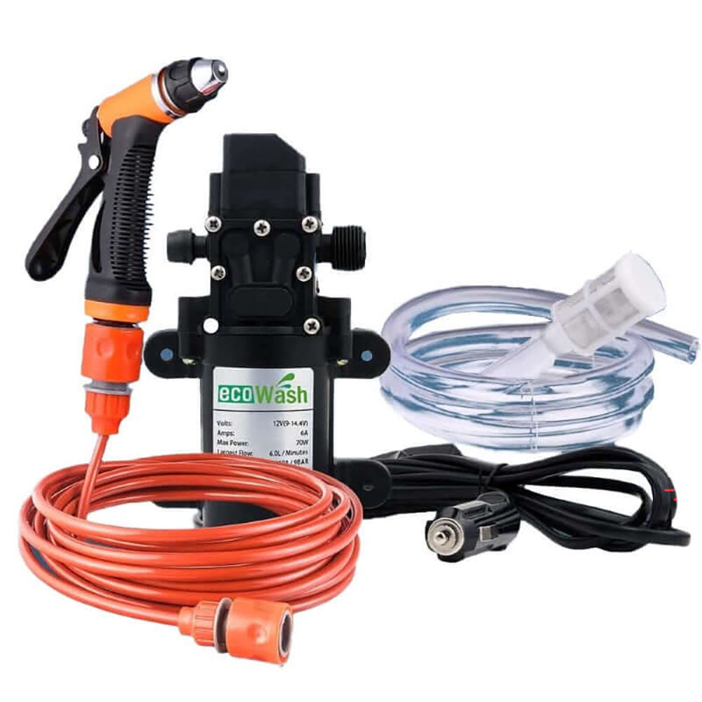 Car washer pump ready for outdoor cleaning use