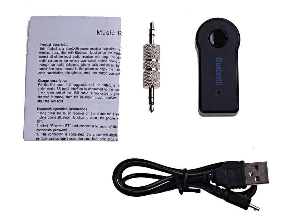 Car audio adapter with USB charging port