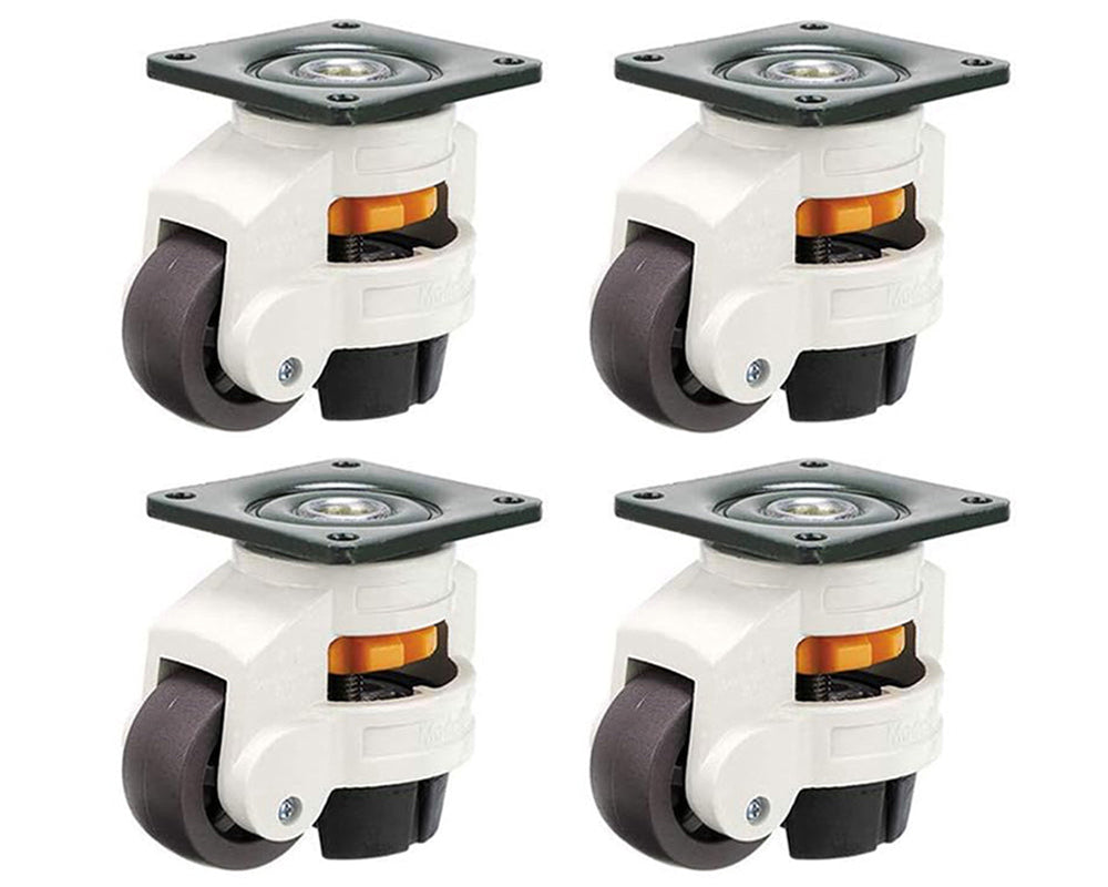 Caster wheels showing durable nylon wheel