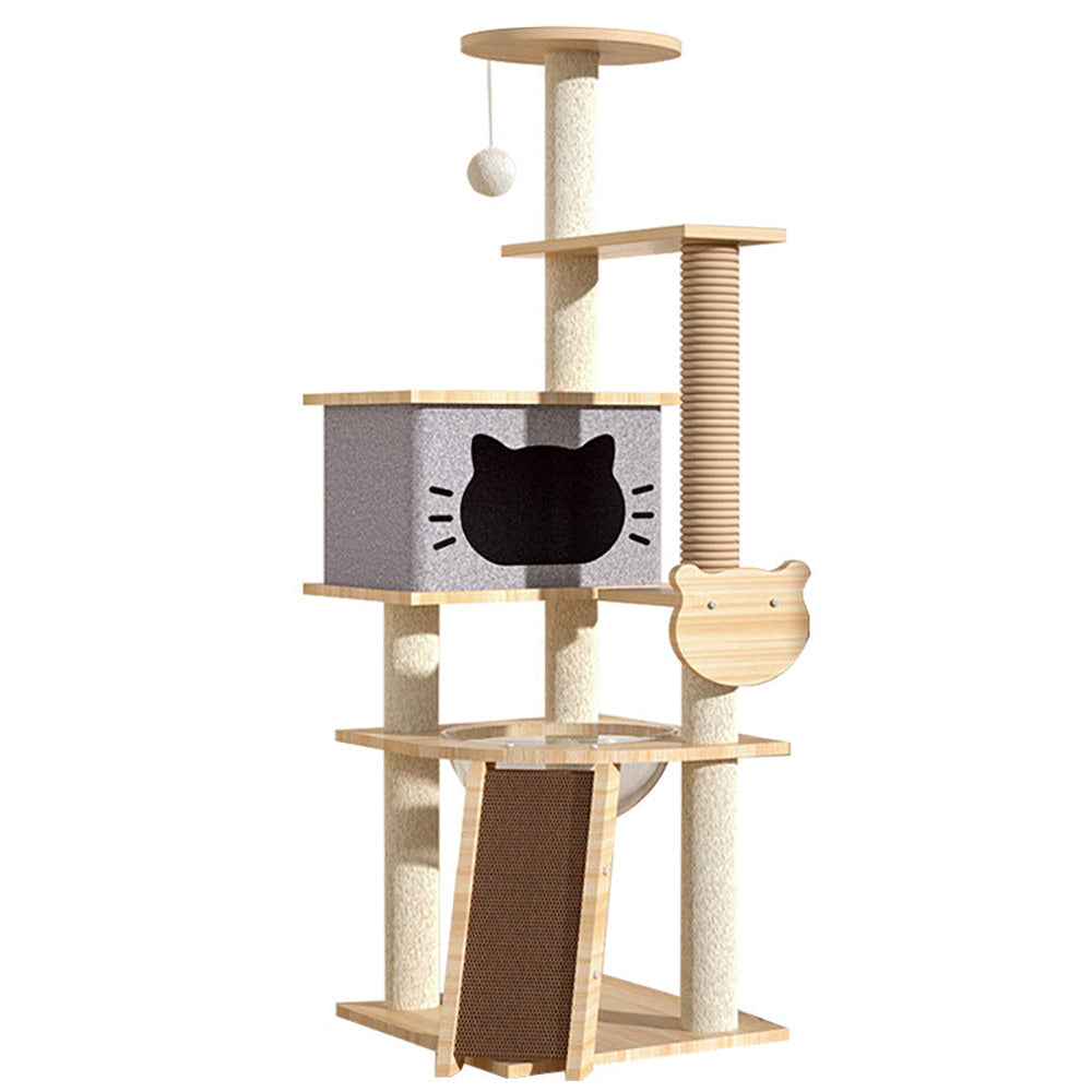 Cat tree in home interior