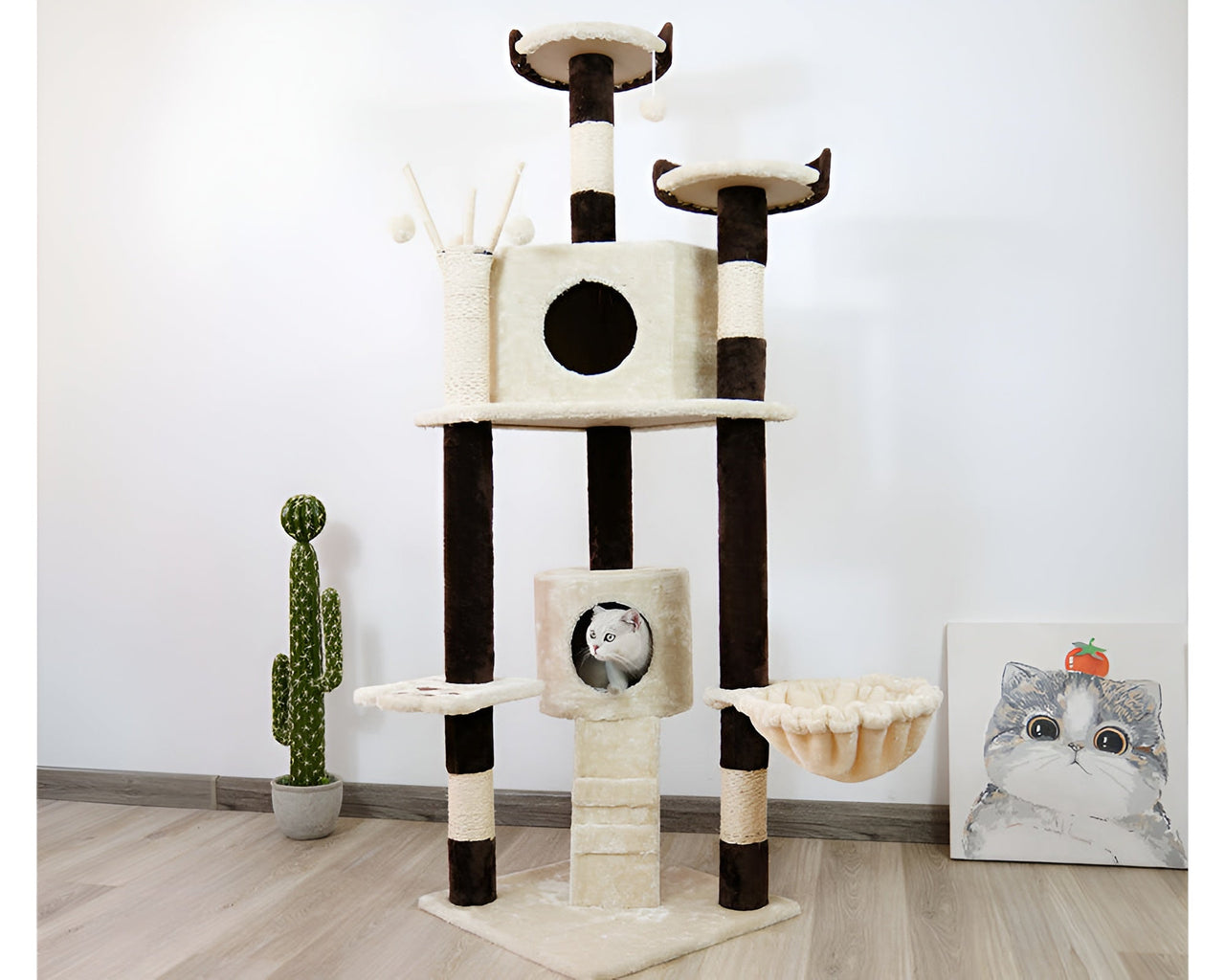 Cat tree in living room setting