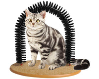 Thumbnail for Massaging arch cat toy for grooming and scratching
