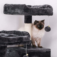 Thumbnail for Cat Tree House with Scratching Posts Hammock - The Shopsite