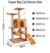 Thumbnail for Cat tree tower house easy to assemble design