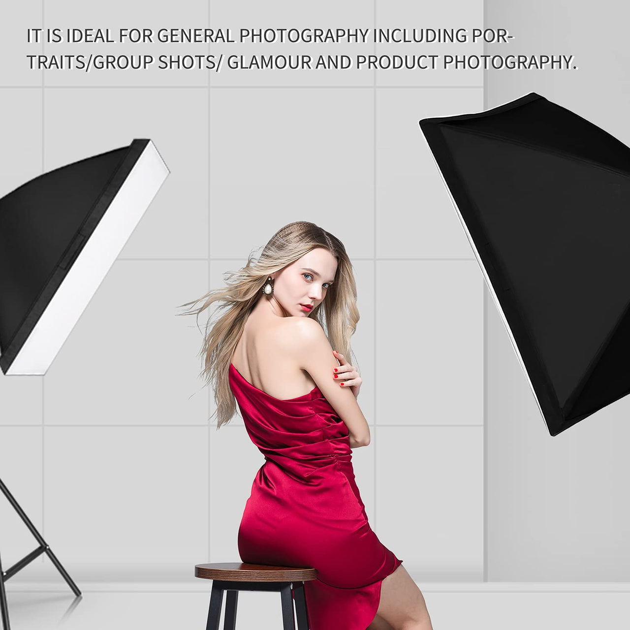 Softbox kit bulbs and stands laid out