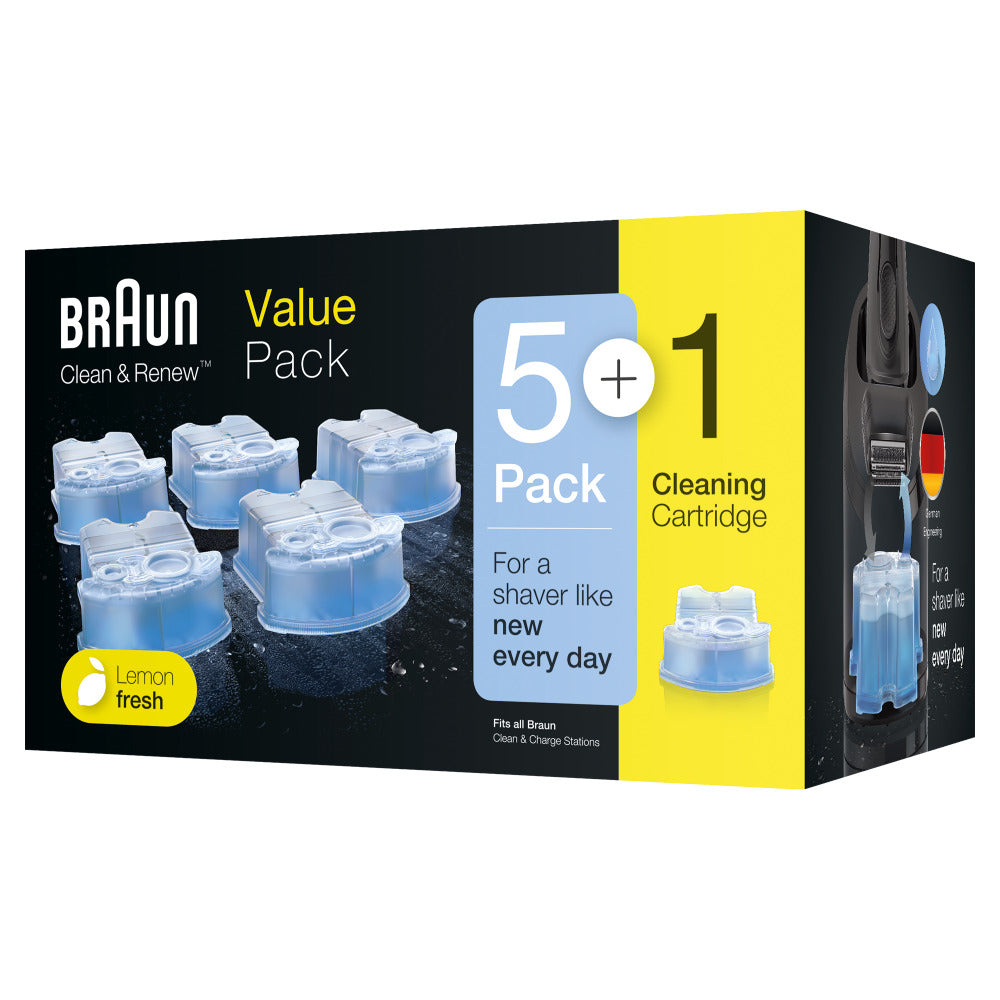 Braun Clean and Charge Refills 5 Pack + 1 free (CCR6)