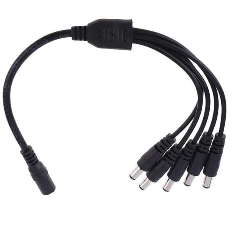 Cctv Security Camera 2.1Mm 1 To 5 Port Power Splitter Cable 12V