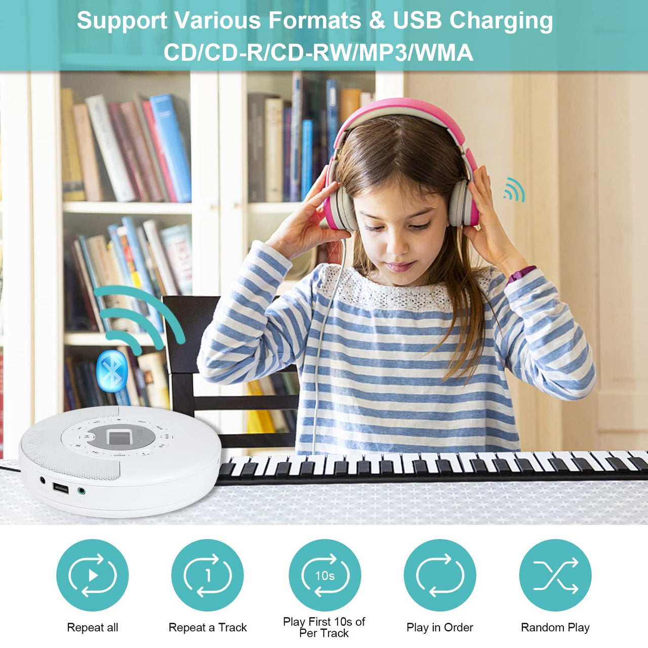Portable CD Player Personal Audio Player