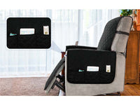 Thumbnail for Recliner chair cover small black fitted slipcover