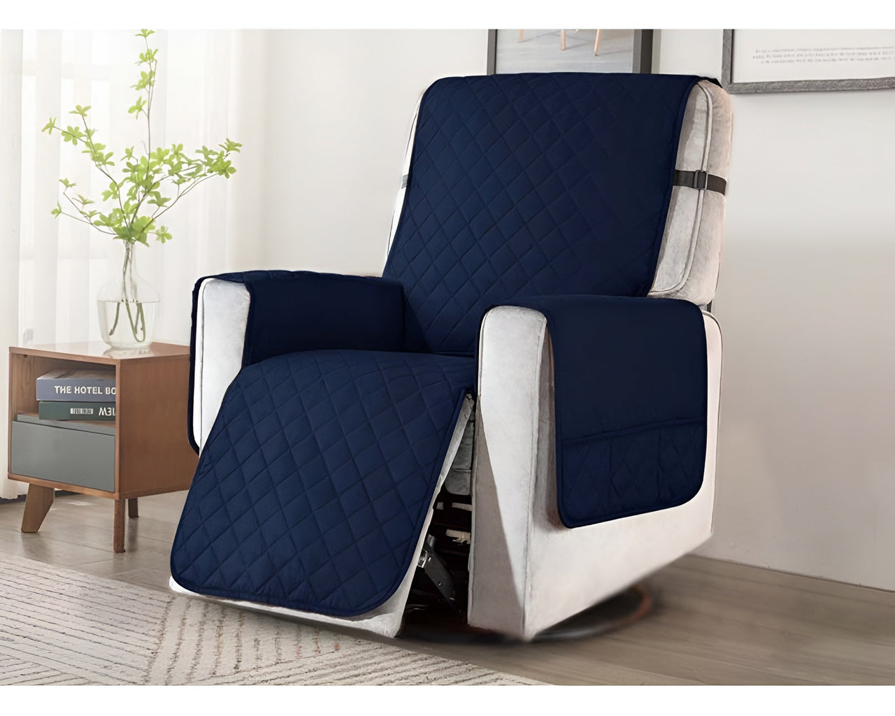 Recliner Chair Cover Sofa Slipcover Couch Protector with Non Slip Strap