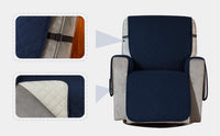 Thumbnail for Recliner chair cover showing high-density stitching