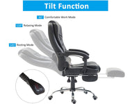 Thumbnail for Office Chair with Footrest Black - The Shopsite