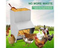 Thumbnail for Galvanized Metal Poultry Chicken Feeder Outdoor Hanging Feeder