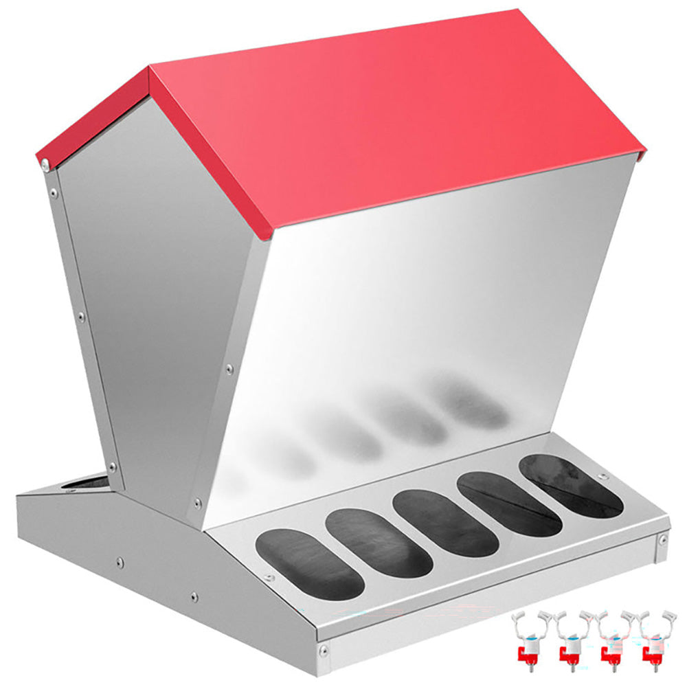 Chicken feeder with weather-resistant finish
