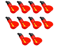 Thumbnail for Chicken Drinker Cups – 10 Pack Automatic Poultry Water Feeder with Peck Trigger