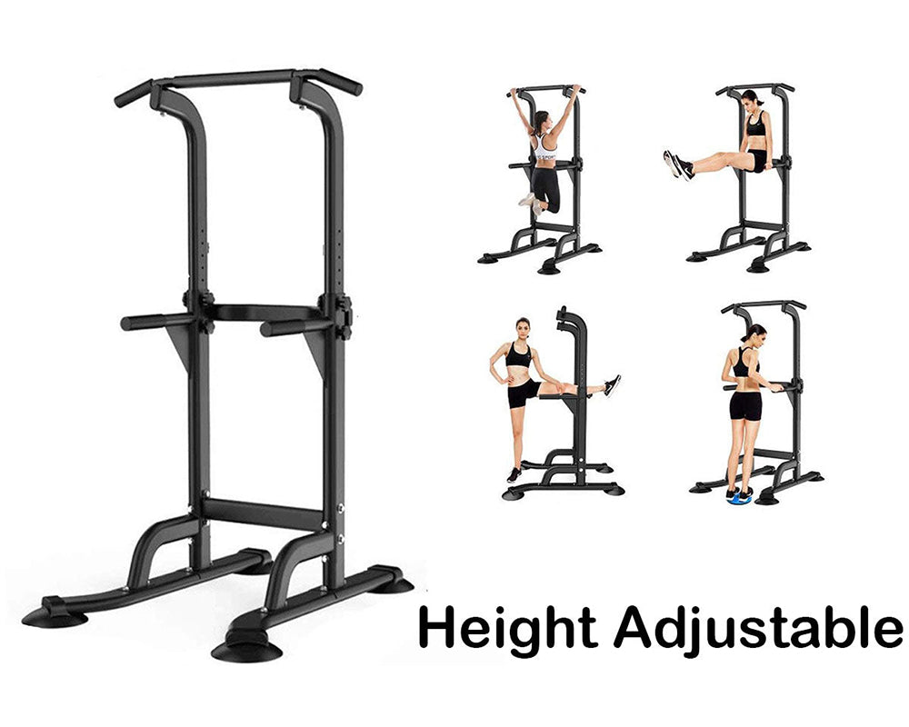 Power tower showing adjustable height from 61 to 906 inches