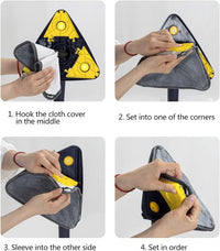 Thumbnail for Cleaning Mop Rotatable Adjustable Triangle Floor Cleaning Mop