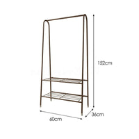 Thumbnail for Cloth Rack Garment Rack Metal Coffee color - The Shopsite