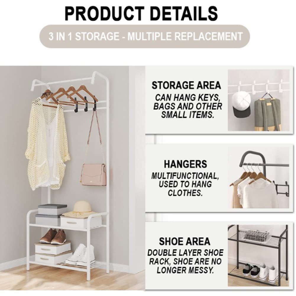 Cloth Rack Garment Rack Coat Rack – White