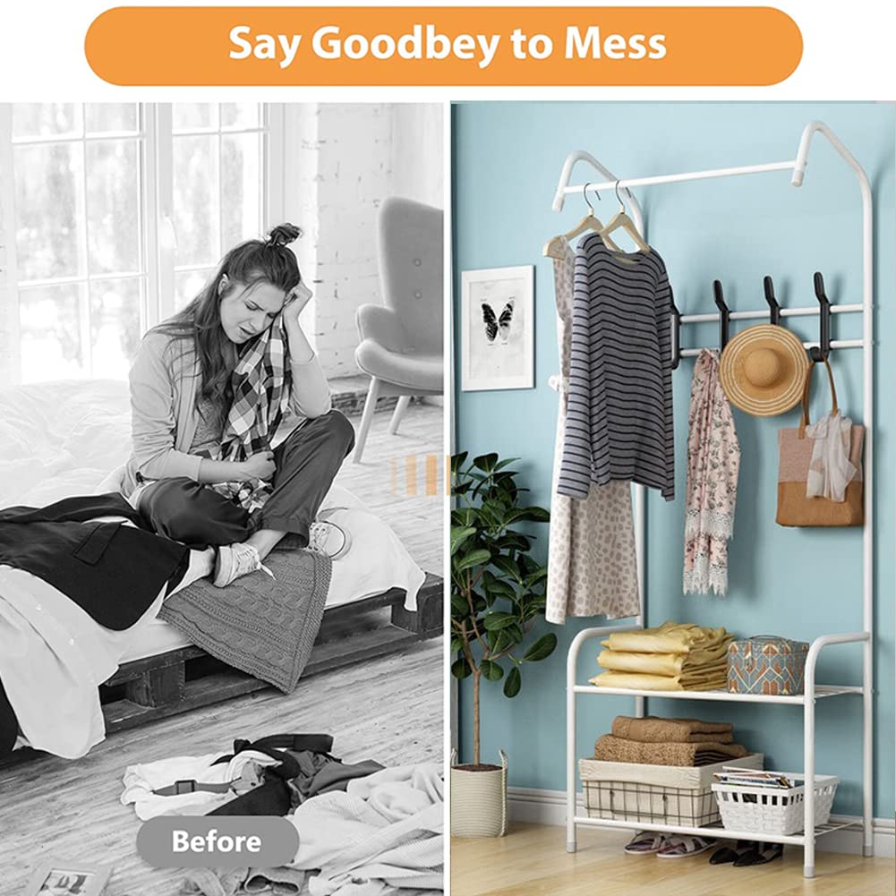 Cloth Rack Garment Rack Coat Rack – White