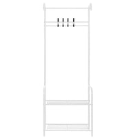 Thumbnail for Cloth rack with storage shelf loaded
