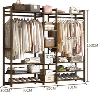 Thumbnail for Bamboo Clothes Rack with Shelves