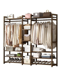 Thumbnail for Bamboo Clothes Rack with Shelves