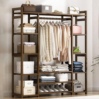 Thumbnail for Bamboo Clothes Rack with Shelves
