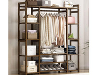 Thumbnail for Bamboo Clothes Rack with Shelves