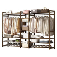 Thumbnail for Bamboo Clothes Rack with Shelves